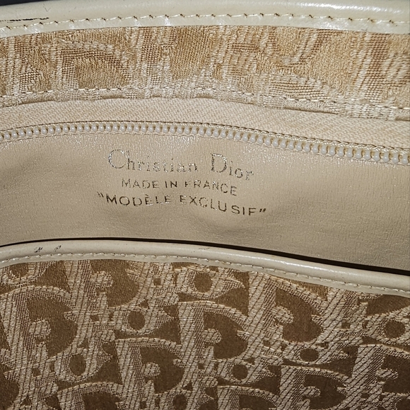 Vtg Dior Tan Monogram Trotter Bag - Picture 2 of 5